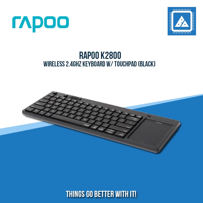 RAPOO K2800 WIRELESS 2.4GHZ KEYBOARD W/ TOUCHPAD (BLACK) RAPOO K2800 WIRELESS 2.4GHZ KEYBOARD W/ TOUCHPAD (BLACK)